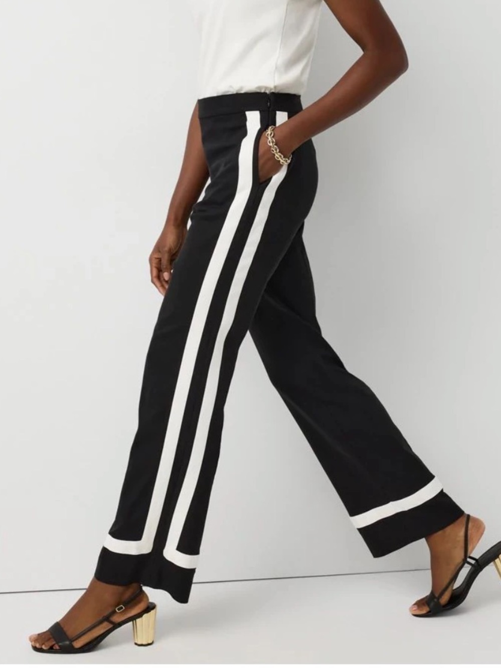 White House Black Market Colorblock High Rise Riley Trouser - Size 2